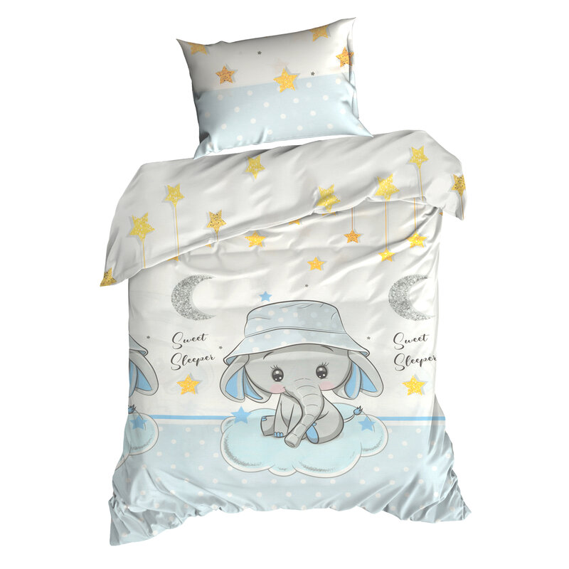 Komplet pościeli dziecięcej KID 11 biały 100 X 135 CM – delikatna dla skóry