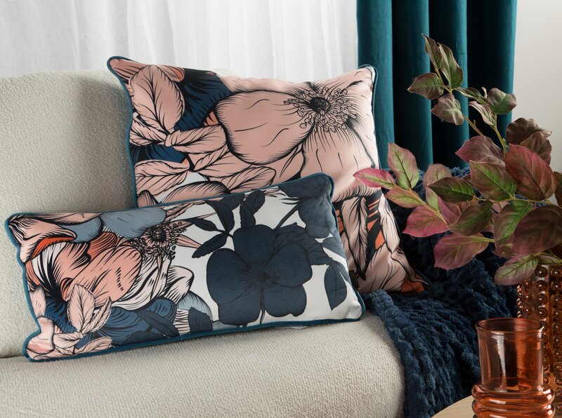 Poszewka Velvet Emma pudrowy róż 60x60 – dodaje świeżości