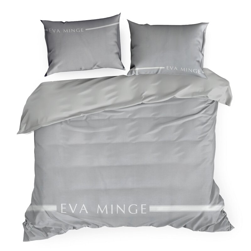 Pościel Ewa Minge Silk 6 srebrna 160 X 200 cm – miękka makosatyna