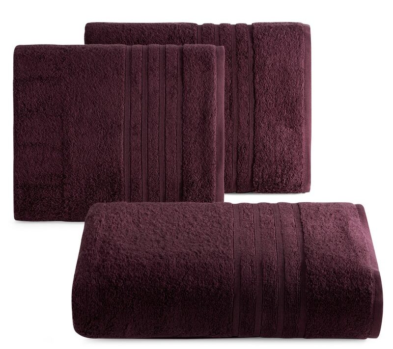 Ręcznik bawełniany Lavin bordowy 50 x 90 cm – miękki i chłonny
