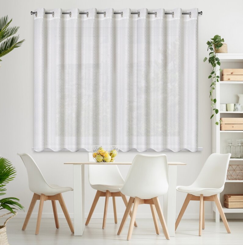 Firana gotowa SIBEL biała 300 x 160 cm – rozjaśnia wnętrze