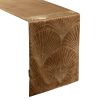 Obrus błyszczący brązowy 35 x 140 cm – doda szyku na stół