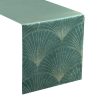 Obrus błyszczący Blink ciemnomiętowy 35 x 220 cm – dodaje blasku stołowi