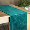 Obrus velvet Ciemnoturkusowy 35 x 220 cm – doda blasku kolacji