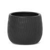 Doniczka ceramiczna czarna fi 12 x 10 cm – podkreśla zieleń roślin