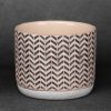 Doniczka ceramiczna kremowa fi 12 x 10 cm – do roślin na parapet