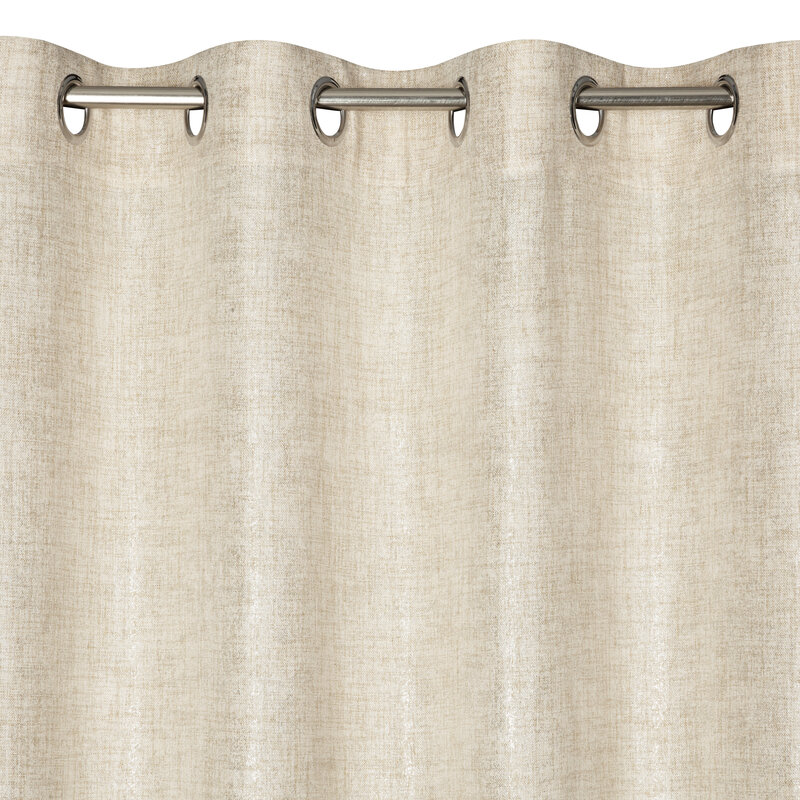 Zasłona gotowa beżowa 140 x 250 cm – zaciemniająca i stylowa