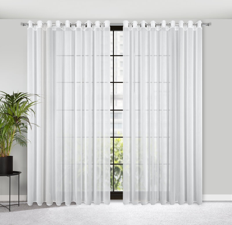 Firana gotowa Kalia biała 300 x 260 cm – rozświetla wnętrze