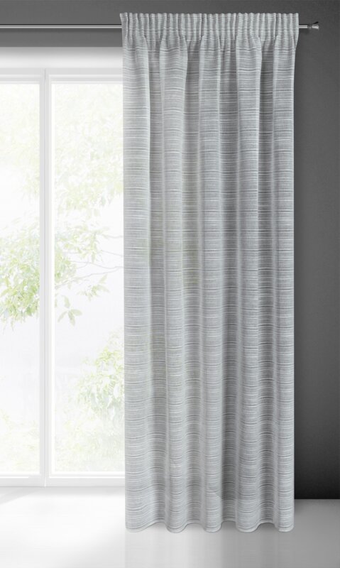 Firana gotowa Aria szara 140 x 300 cm – subtelnie rozprasza światło