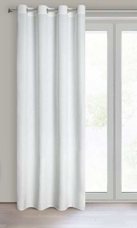 Zasłona gotowa biała 140 x 250 cm – zaciemnia i wycisza