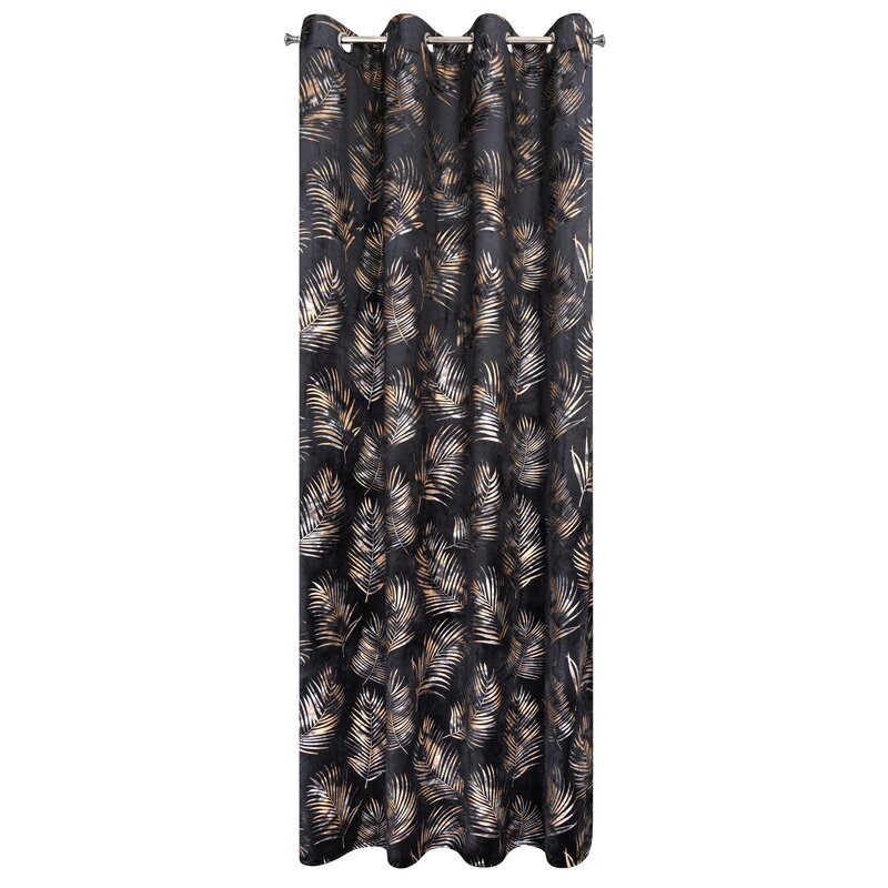 Zasłona gotowa Gloria czarna 140 x 250 cm – zaciemnia pomieszczenie