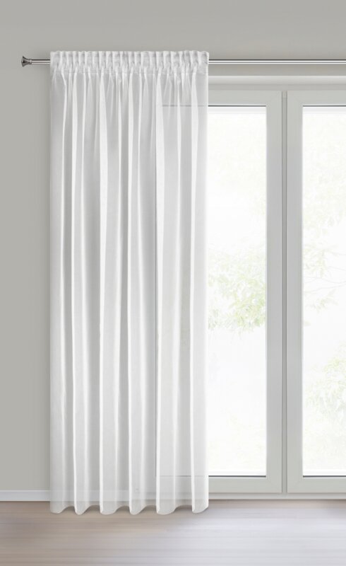 Firana gotowa biała 135 x 270 cm – rozświetla wnętrze