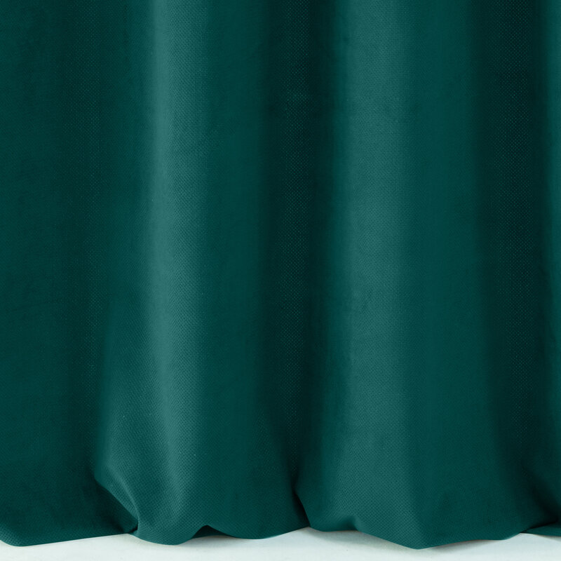 Zasłona welwetowa MILO ciemnozielona 140 X 250 cm – miękka i przytulna