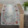 Obrus świąteczny popielaty 40x100 cm – odporny na plamy