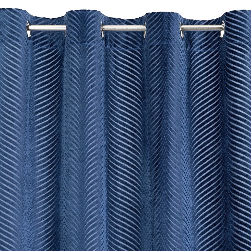 Zasłona welurowa Lussi granatowa 140 X 250 cm – do salonu i sypialni