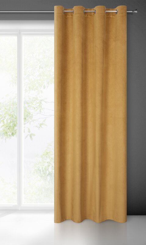 Zasłona gotowa LILI żółta 140 x 250 cm – wprowadza ciepło