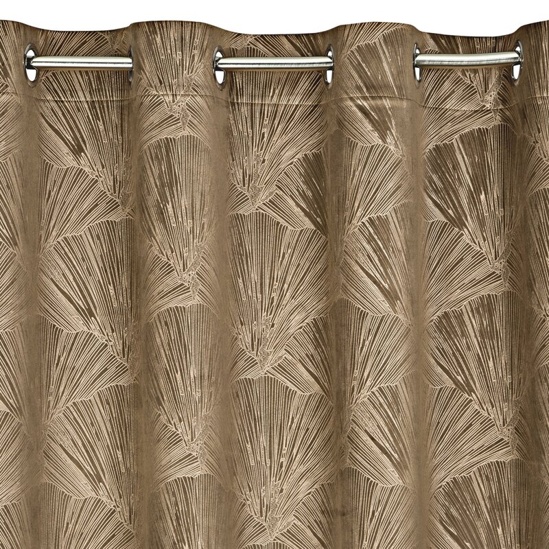 Zasłona welwetowa Goja brązowa 140 X 250 cm – miękka i zaciemniająca