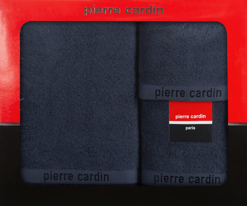 Komplet ręczników Pierre Cardin EVI granatowy 40 X 34 X 9 CM – miękki i chłonny