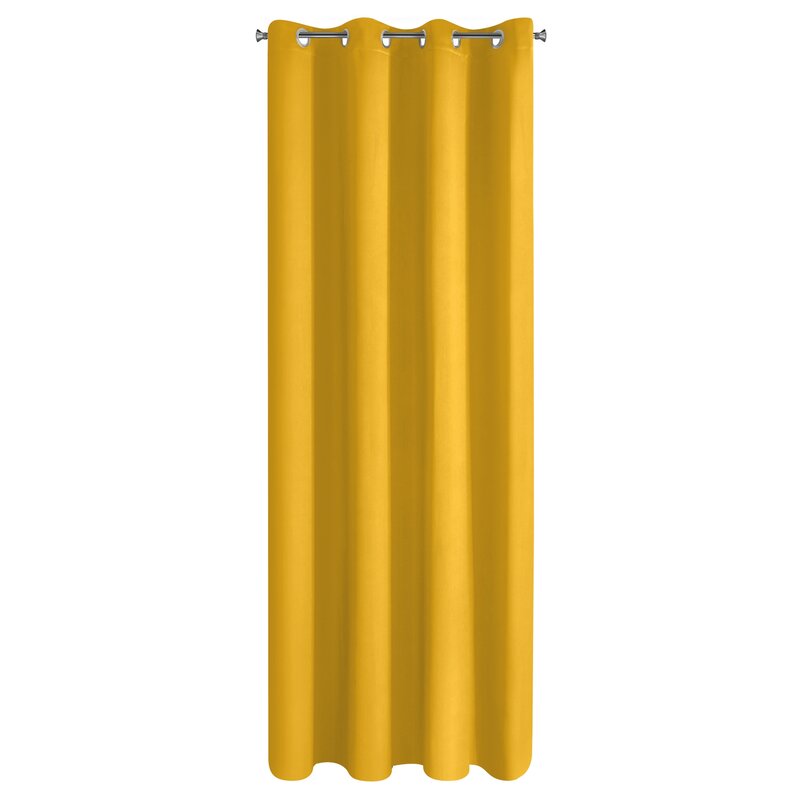 Zasłona gotowa musztardowa 140 x 250 cm – zaciemnia wnętrze