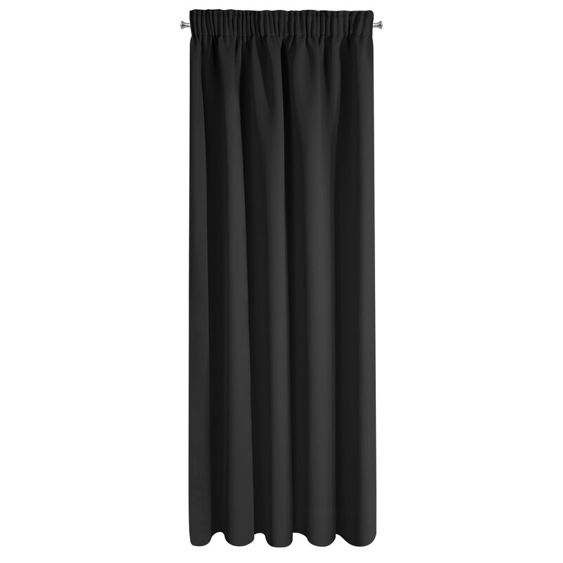 Zasłona gotowa Logan czarna 135 X 270 cm – skutecznie zaciemnia wnętrze