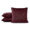 Poszewka velvet bordowy 45 x 45 cm – dodatek na sofę