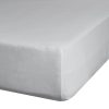 Prześcieradło jersey jasnoszare 160 x 200 x 30 cm – miękkie i trwałe