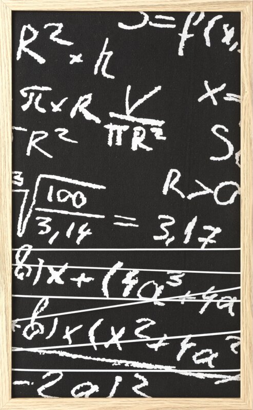 Obraz drewniany ręcznie malowany Math czarny 33 X 1 X 55 CM – z motywem matematycznym