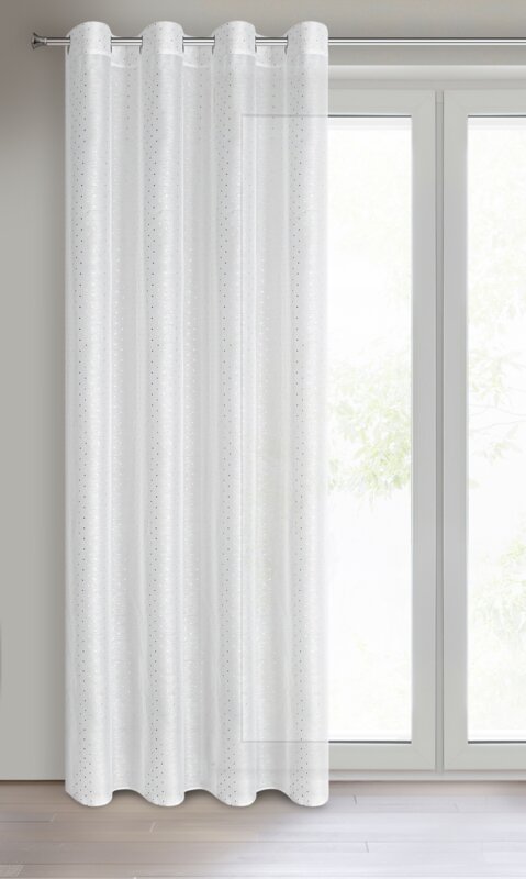 Firana gotowa SIBEL biały 140 x 250 cm – rozprasza światło