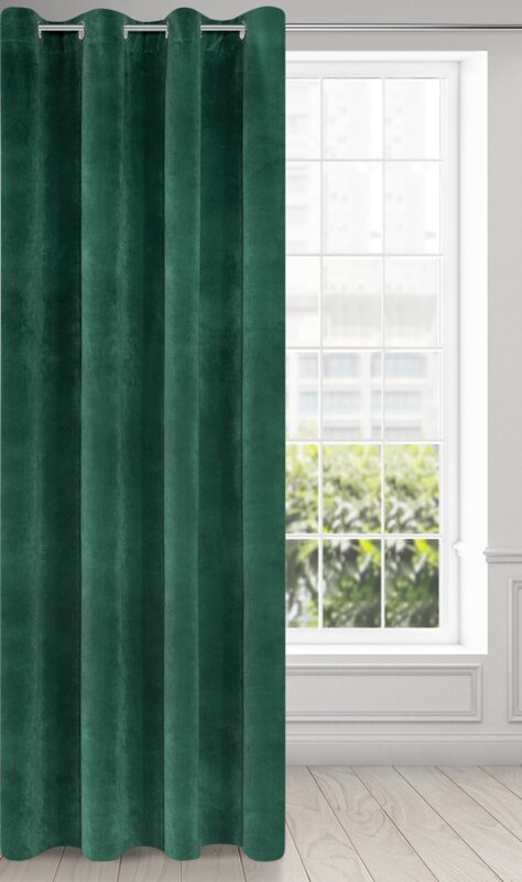 Zasłona gotowa Villa ciemnozielona 140 x 250 cm – zaciemniająca i stylowa