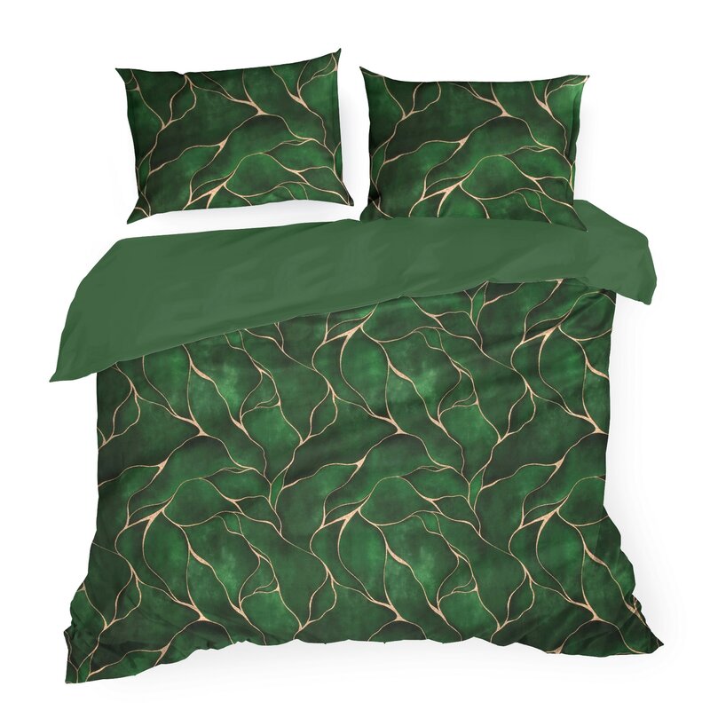 Komplet pościeli GIFT1 zielony 180 X 200 cm – idealny na prezent