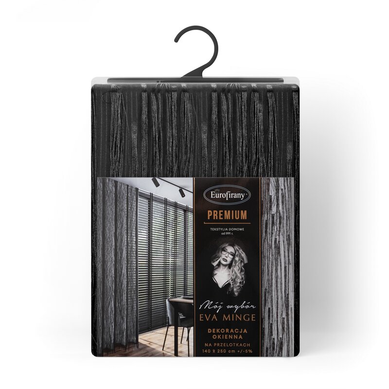 Zasłona gotowa Aurora czarna 140 x 250 cm – zaciemniająca sypialnię