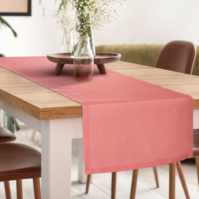 Obrus z nadrukiem SUMMER12 ceglasty 40 x 140 cm – wprowadza przytulność