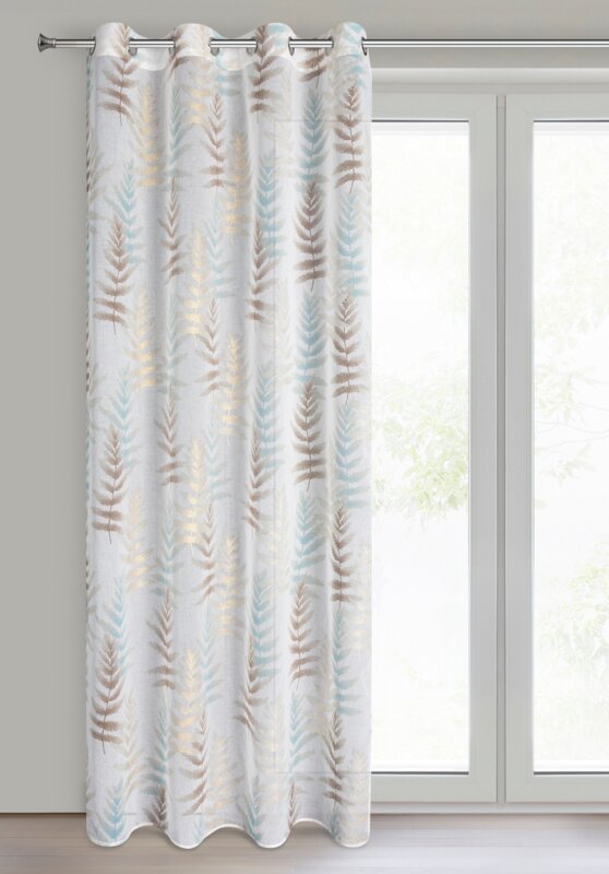 Zasłona gotowa Ruti kremowa 140 x 250 cm – delikatny nadruk