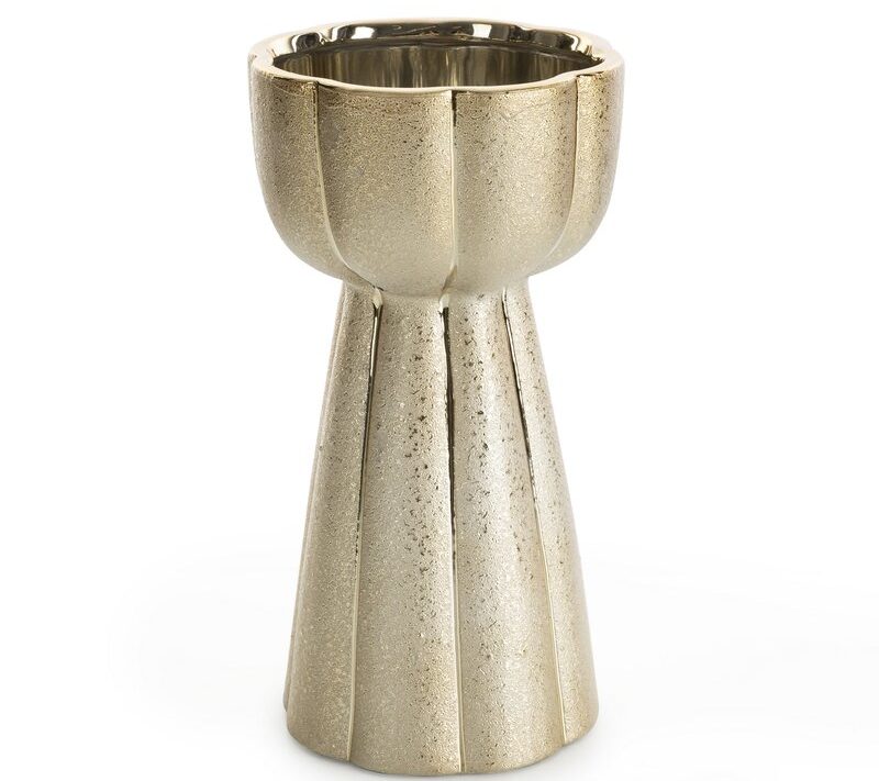 Wazon ceramiczny Merin złoty O 13 x 25 cm – na suszone kwiaty