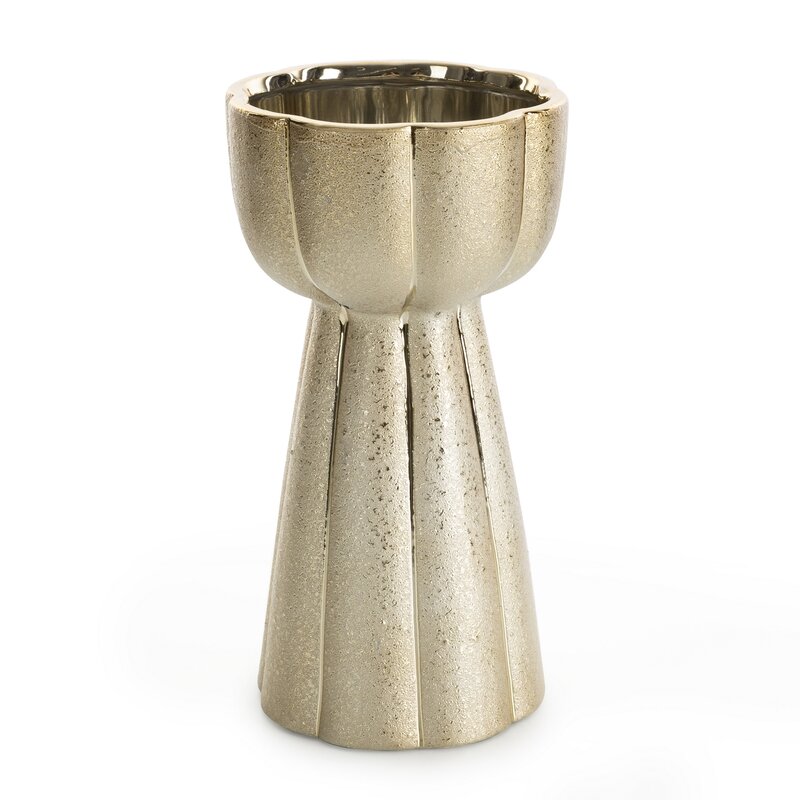 Wazon ceramiczny Merin złoty O 13 x 25 cm – na suszone kwiaty