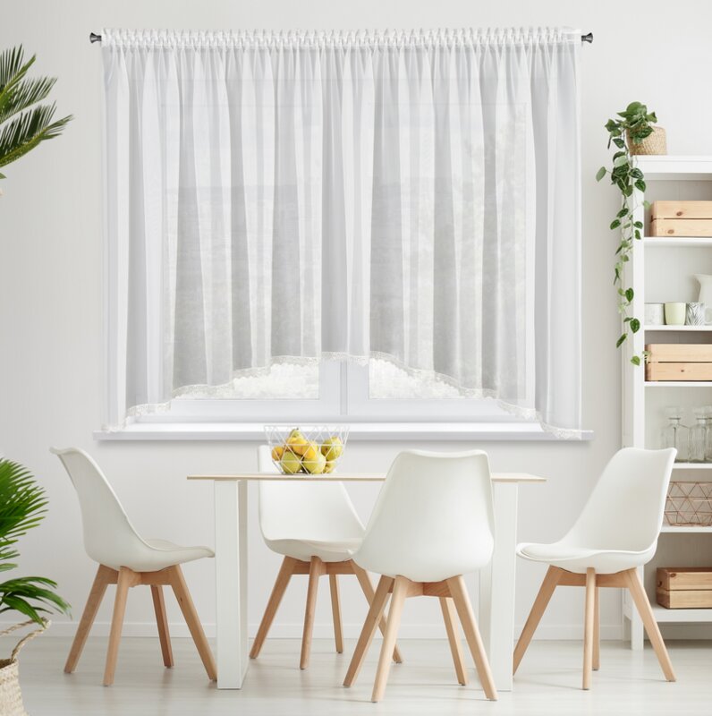 Firana gotowa Candy biała 400 X 150 cm – rozjaśnia wnętrze