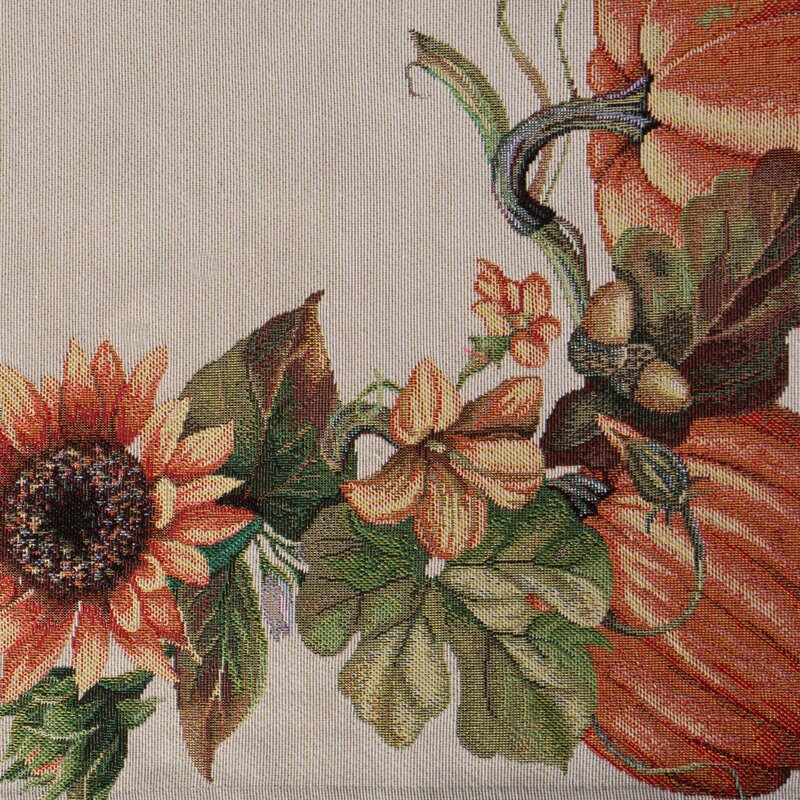 Obrus gobelinowy beżowy 140x180 cm – dodaje ciepła wnętrzu