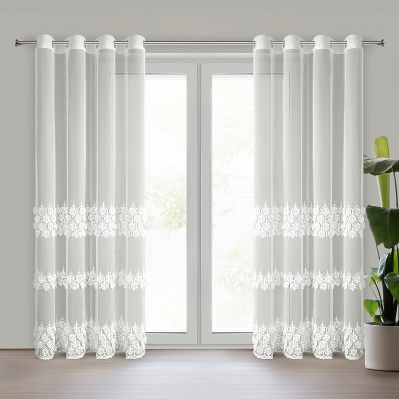 FIRANA GOTOWA NIRA 140 X 250 CM KREMOWY