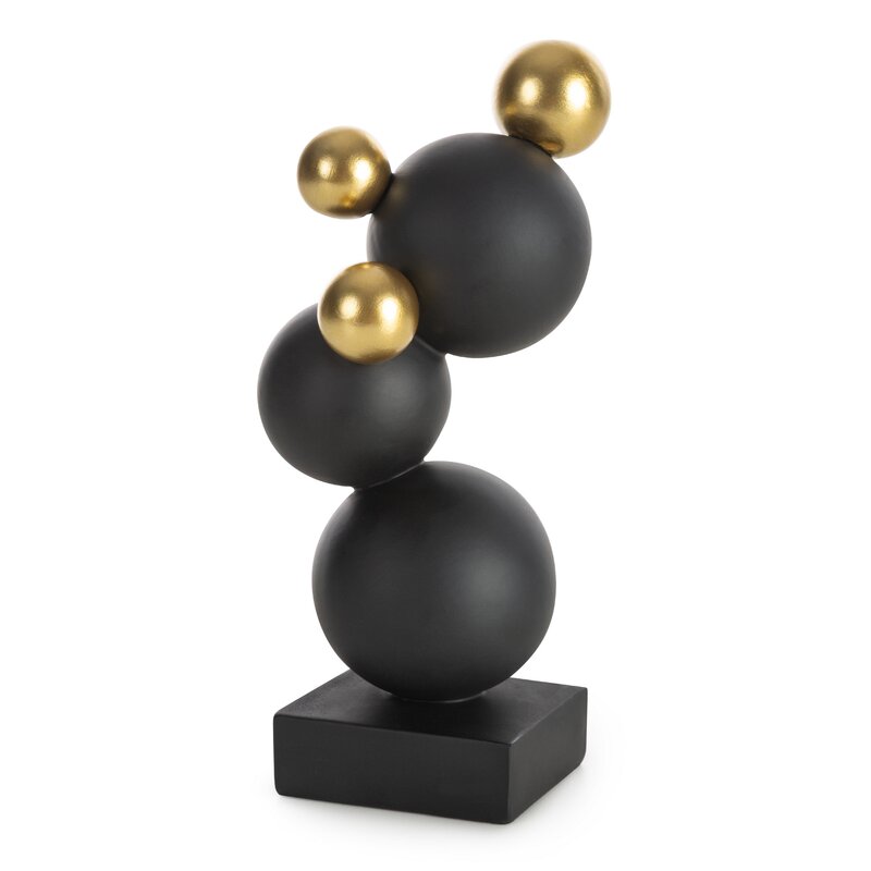 Figurka ceramiczna Alex czarna 10 x 10 x 22 cm – matowe wykończenie