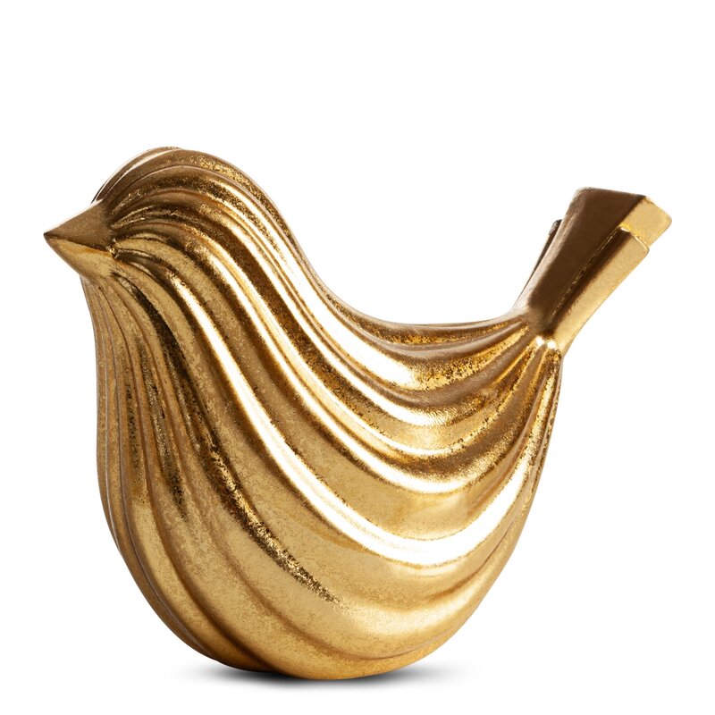 Figurka ceramiczna Vera (02) złota 16 X 9 X 12 CM – idealna do salonu i gabinetu