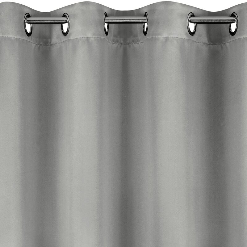 Zasłona gotowa Nerisa srebrna 140 x 250 cm – zaciemnienie i prywatność