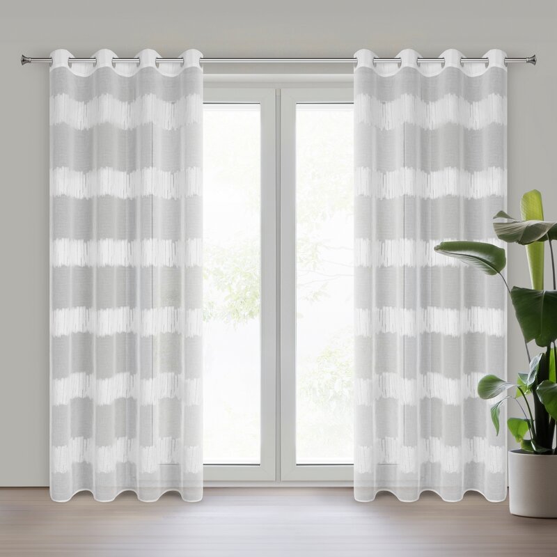 Firana gotowa LEANDRA biała 140 X 250 CM – lekka i elegancka