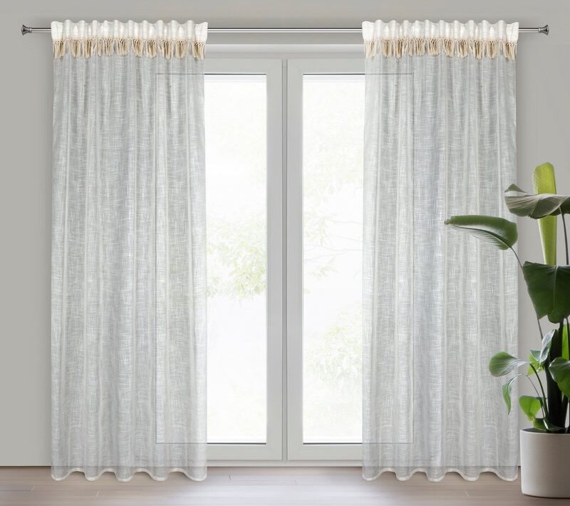 Zasłona gotowa ALANIA naturalna 140 X 270 cm – subtelnie rozprasza światło