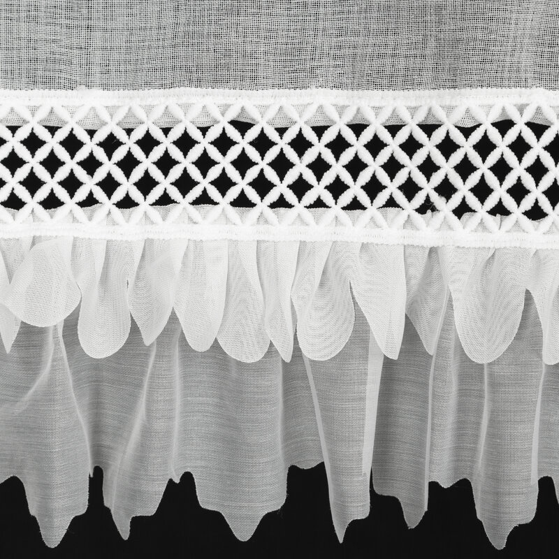 Firana gotowa biała 350 x 150 cm – gotowa do zawieszenia