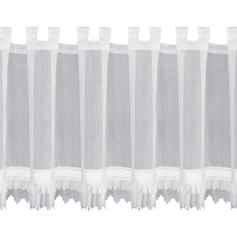 Firana gotowa na szelkach biała 150 x 60 cm – rozjaśnia wnętrze