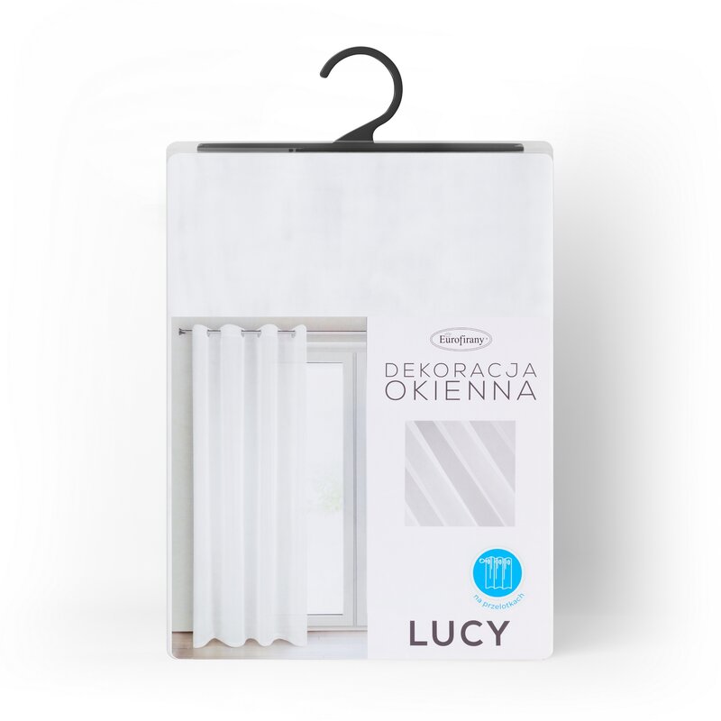 Firana gotowa Lucy biała 140 x 250 cm – rozprasza światło