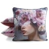 Poszewka dekoracyjna Velvet niebieska 45 X 45 cm – przyjemna w dotyku