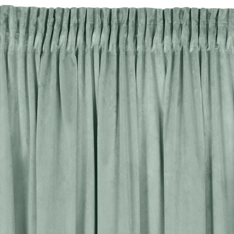 Zasłona welwetowa Melanie jasnomiętowa 140 X 270 CM – delikatnie zaciemnia