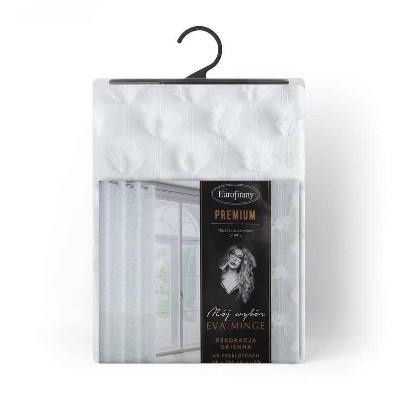 Zasłona gotowa Eva Minge kremowa 135 x 250 cm – rozprasza światło