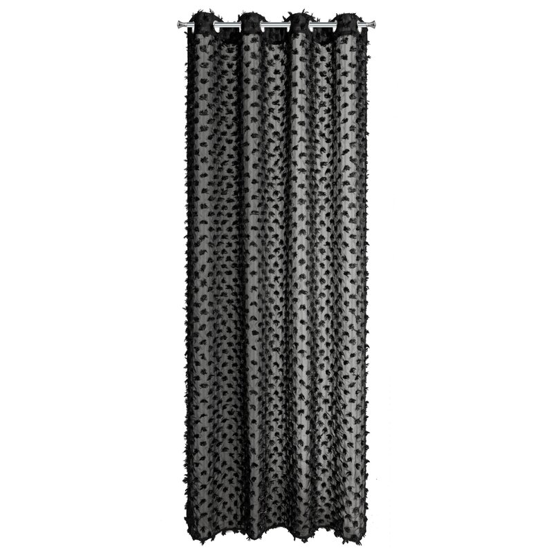 Zasłona gotowa Eva Minge czarna 135 x 250 cm – zaciemnia pomieszczenie